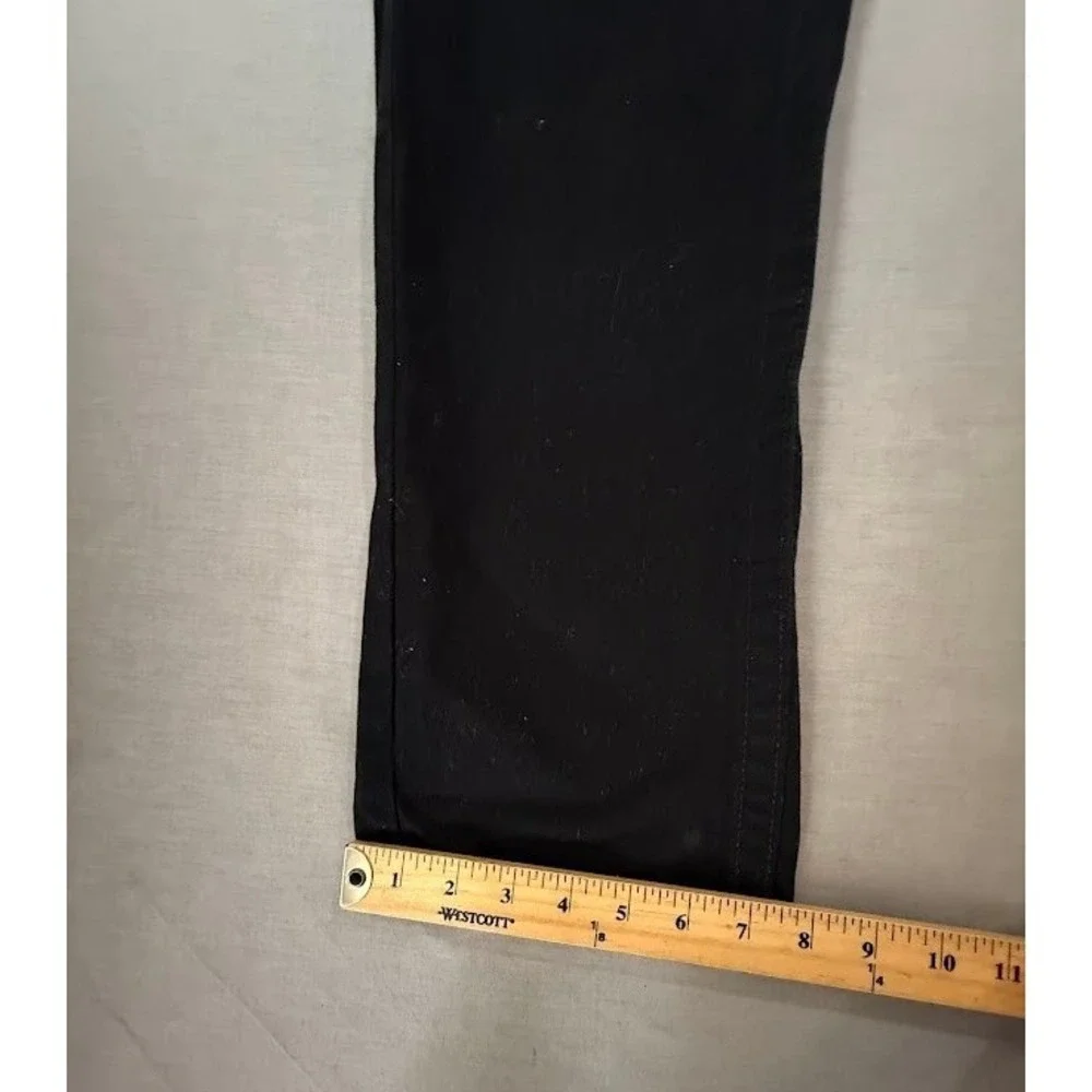 TRUE RELIGION Ricky Black Straight Jeans Men's‎ Belted Flap Pocketed 38X31.